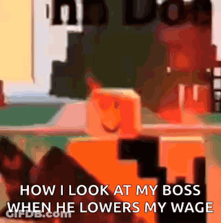 How I Look At My Boss When He Lowers My Wage Cartoon Character GIF