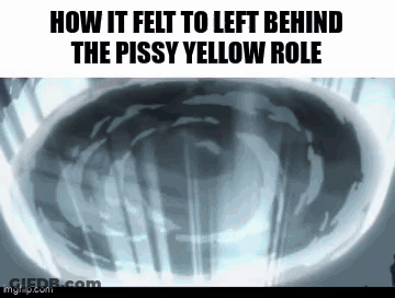 How It Felt To Left Behind The Pissy Yellow Role Is Shown In A Meme . GIF