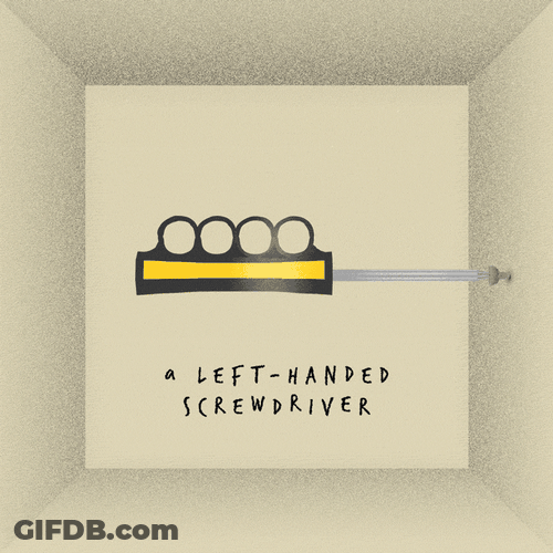 How Left Handed Screwdriver Works GIF