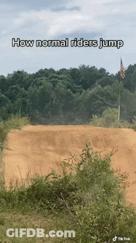 How Normal Riders Jump Dirt Track GIF