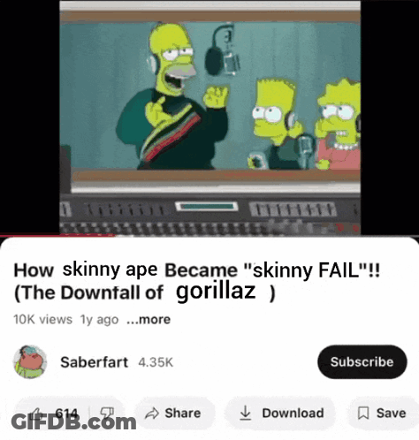 How Skinny Ape Became " Skinny Fail " !!! ( The Downfall Of Gorillaz ) GIF