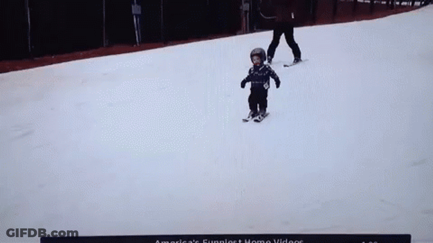 How To Brake Snowboarding Kids Falling GIF