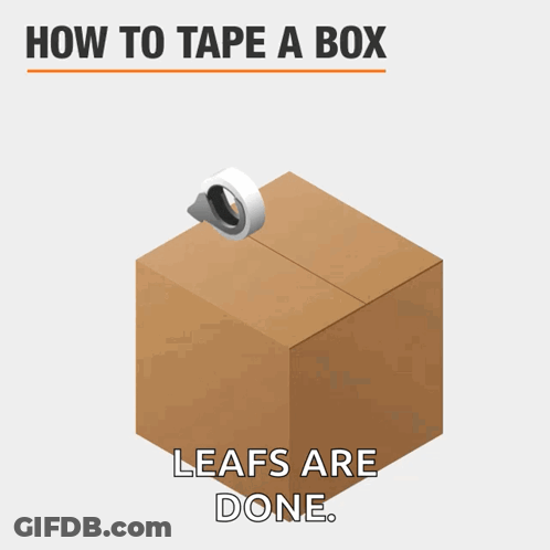 How To Tape A Box With Leafs GIF