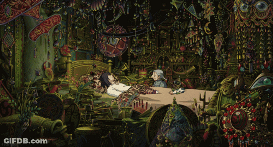 Howl's Moving Castle Bedroom GIF