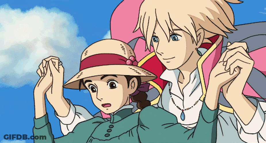 Howl's Moving Castle Flying Sophie Howl GIF