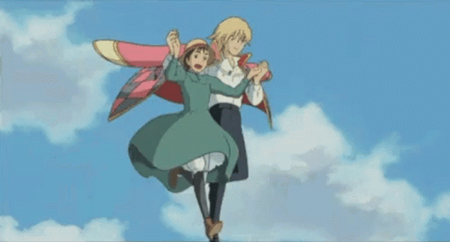 Howl's Moving Castle Howl Sophie Sky Walk GIF