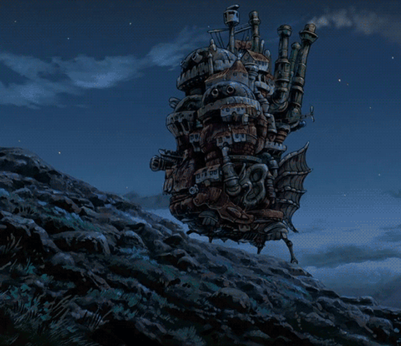 Howl's Moving Castle Night Time GIF