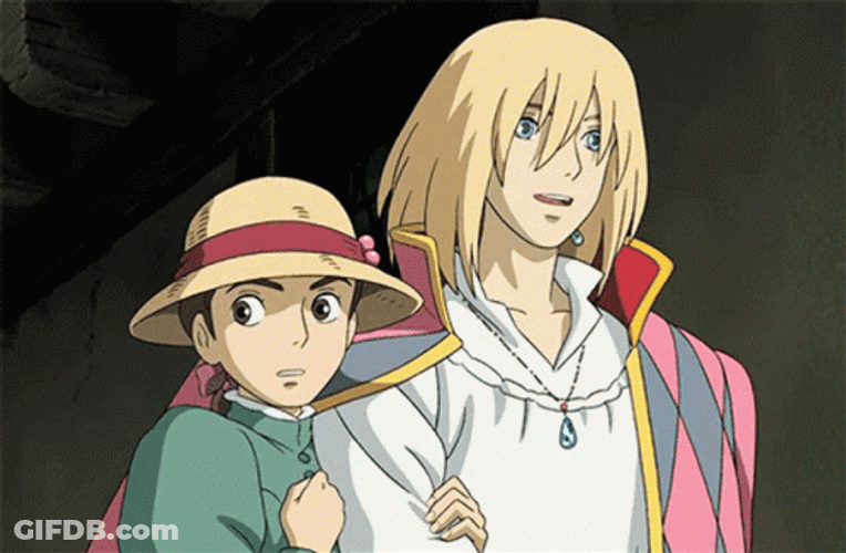 Howl's Moving Castle Sophie Hugging Howl GIF