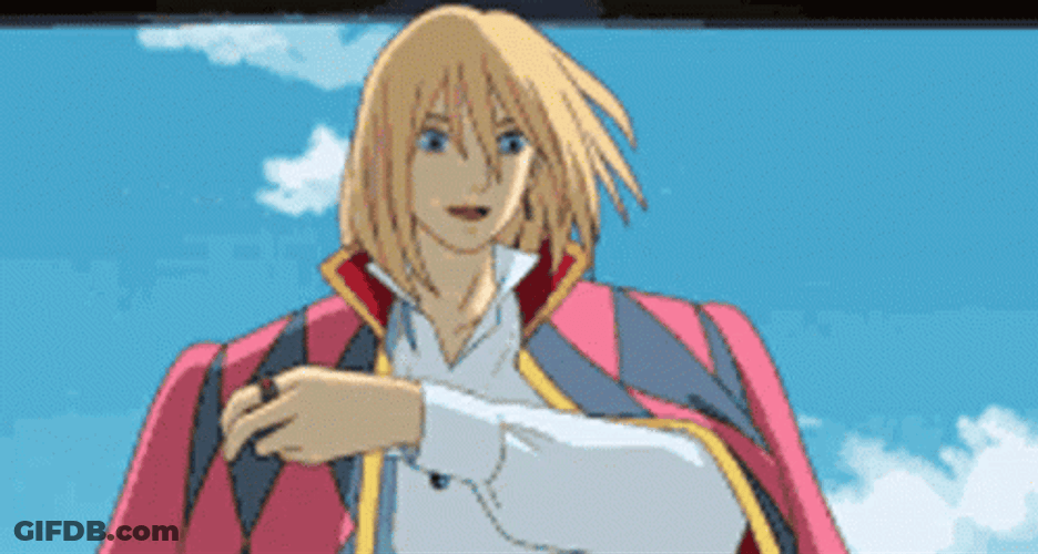 Howl's Moving Castle Wizard Howl Floating Mid Air GIF