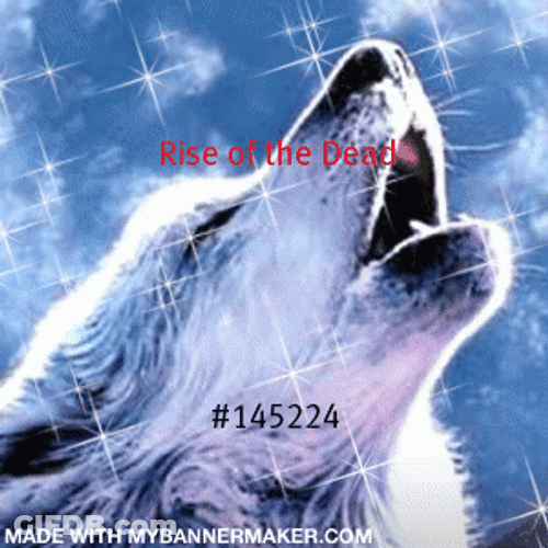 Howling Cool Wolf Glitter GIF