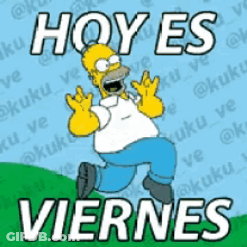 Hoy Es Viernes Homer Simpson Skipping GIF