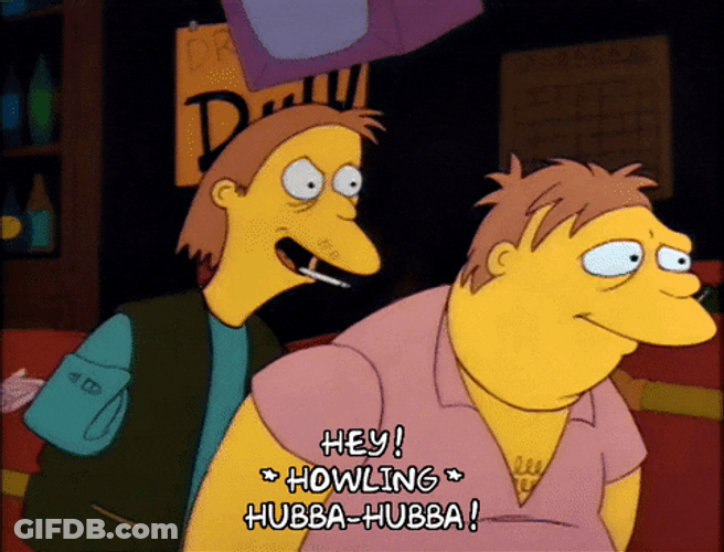 Hubba Hubba Barney Gumble The Simpsons GIF
