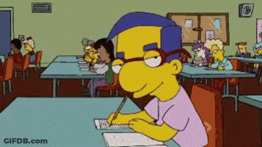 Hubba Hubba Milhouse Van Houten Twitching Eyebrows GIF