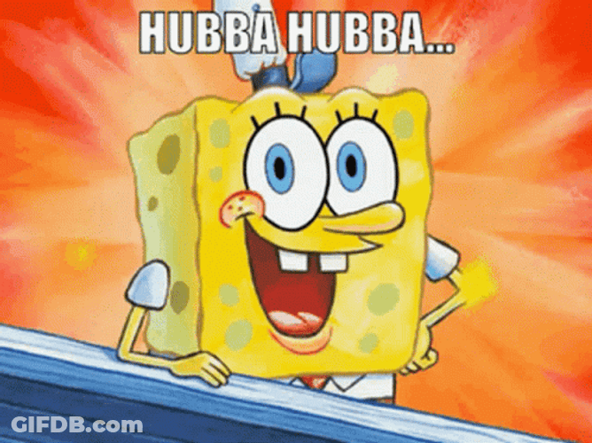 Hubba Hubba Stunned SpongeBob GIF