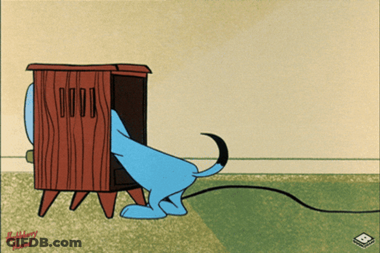 Huckleberry Hound Locked In Television GIF