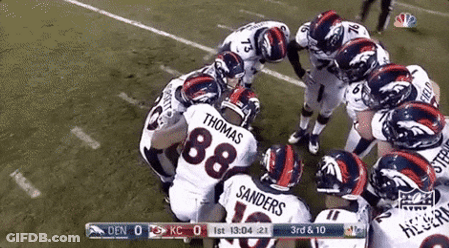 Huddle Before The Game Starts GIF