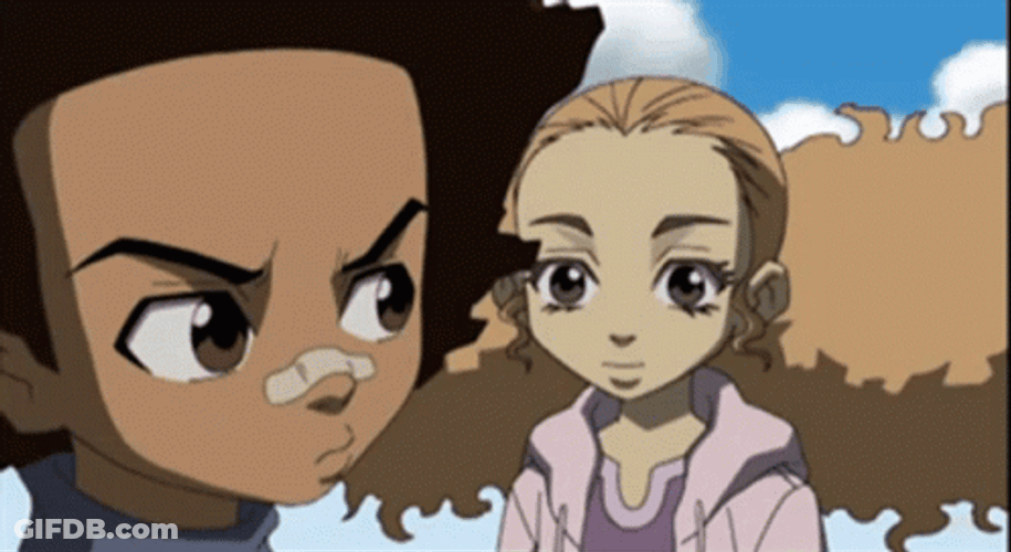 Huey Freeman Annoyed By Girl GIF