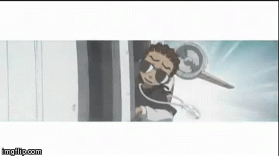 Huey Freeman Scared Boondocks GIF