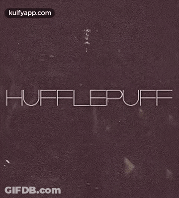 Hufflepuff On Brown Background GIF