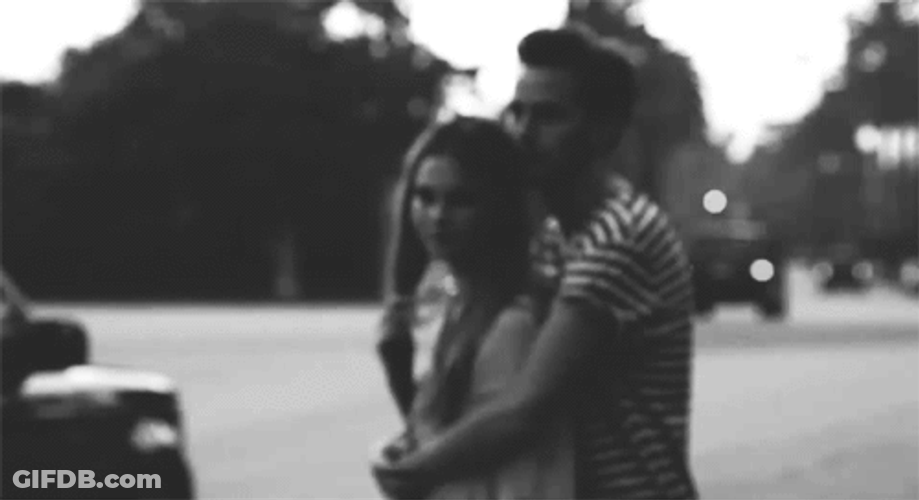 Hug From Behind In The Streets GIF