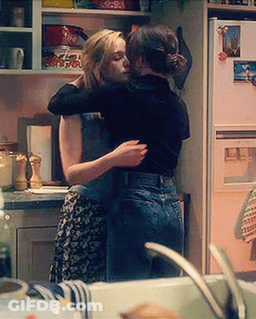 Hug Kissing Dani Jamie GIF