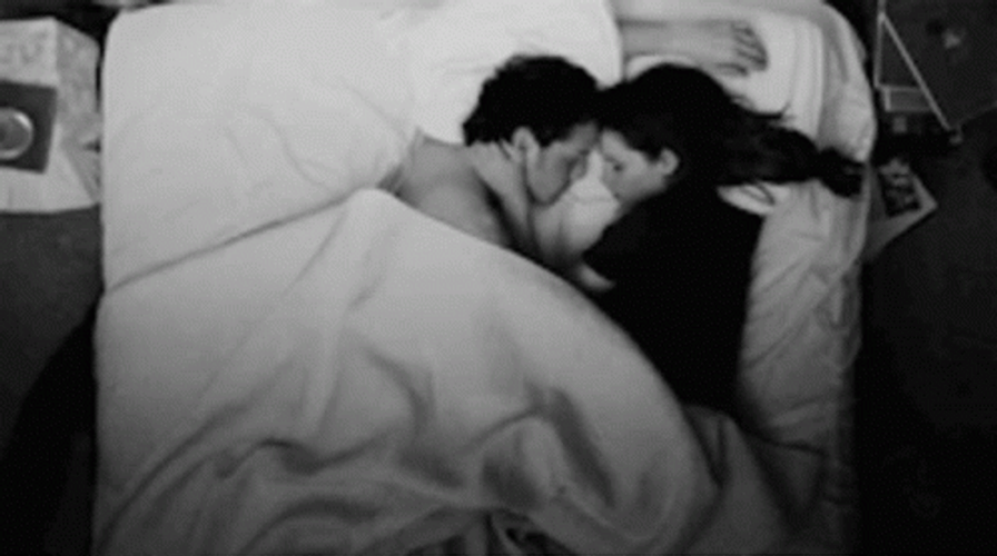 Hug Romantic Cuddle In Bed GIF