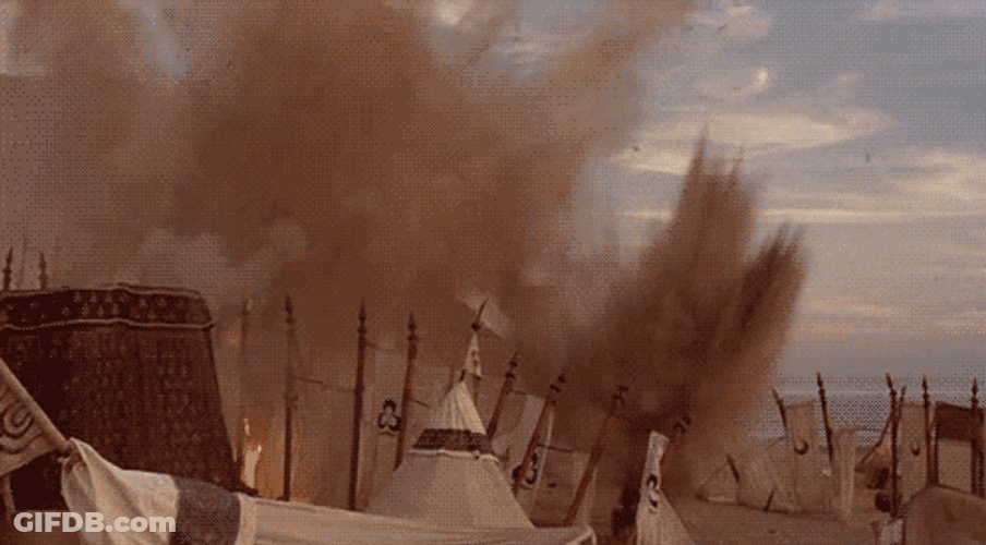 Huge Bomb Explosion Green Screen GIF