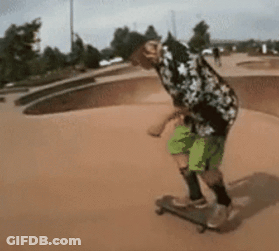 Huge Butterfly Knife Skateboard GIF