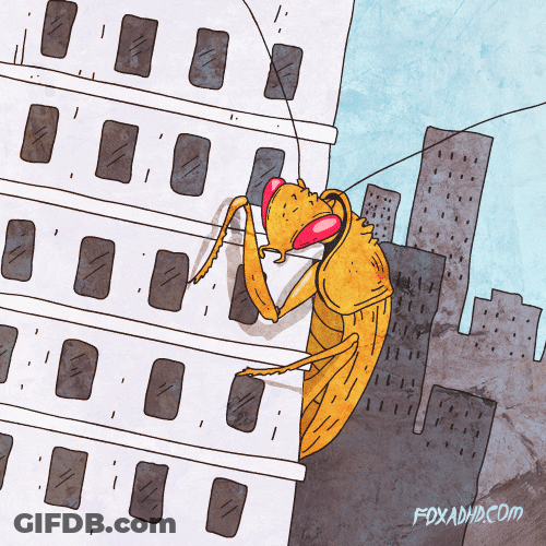 Huge Cockroach Cartoon GIF