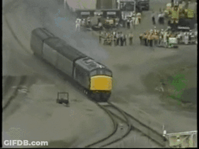 Huge Crash And Burn Train Wreck GIF