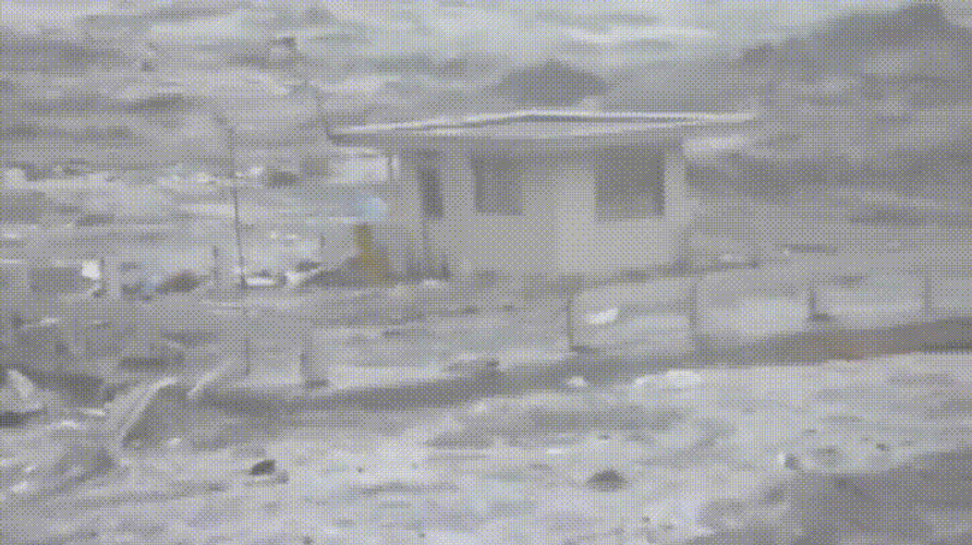 Huge House Sailing In Typhoon GIF