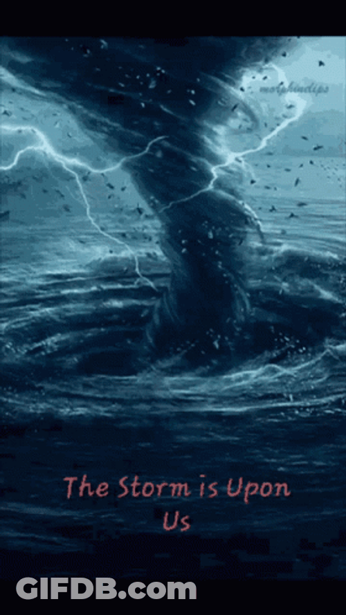 Huge Hurricane Approaching GIF