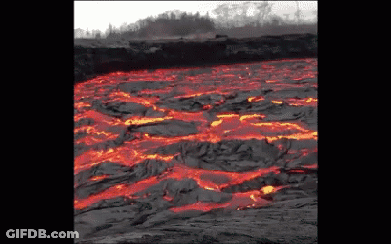 Huge River Lava Flow GIF
