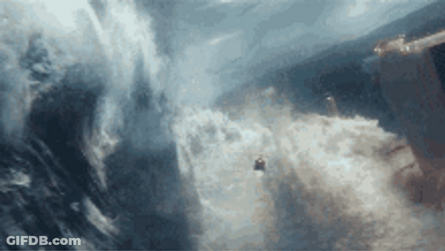 Huge Tsunami Wave GIF