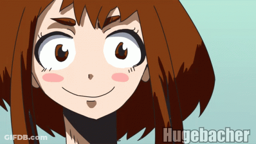 Hugebacher Cartoon Girl With Big Smile GIF