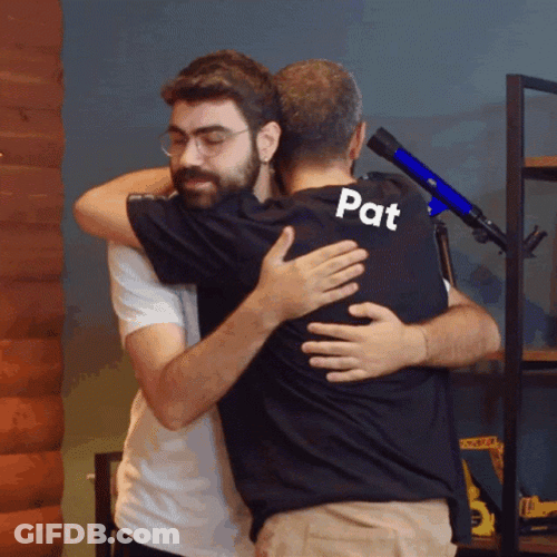 Hugging And Pat On The Back GIF