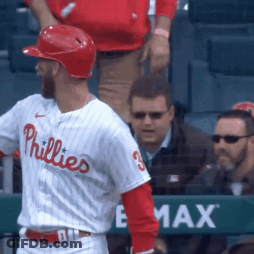 Hugging Bryce Harper Phillies GIF