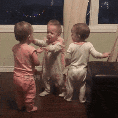 Hugging Cute Babies GIF