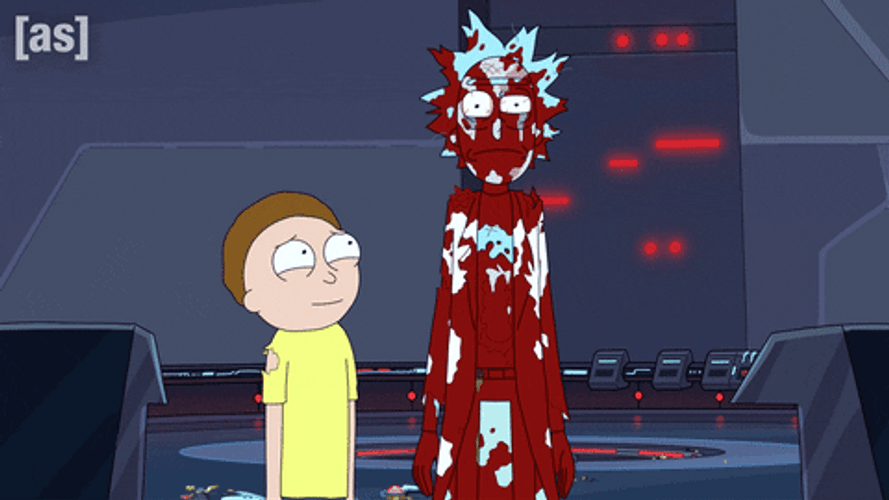 Hugging Dirty Rick Sanchez GIF