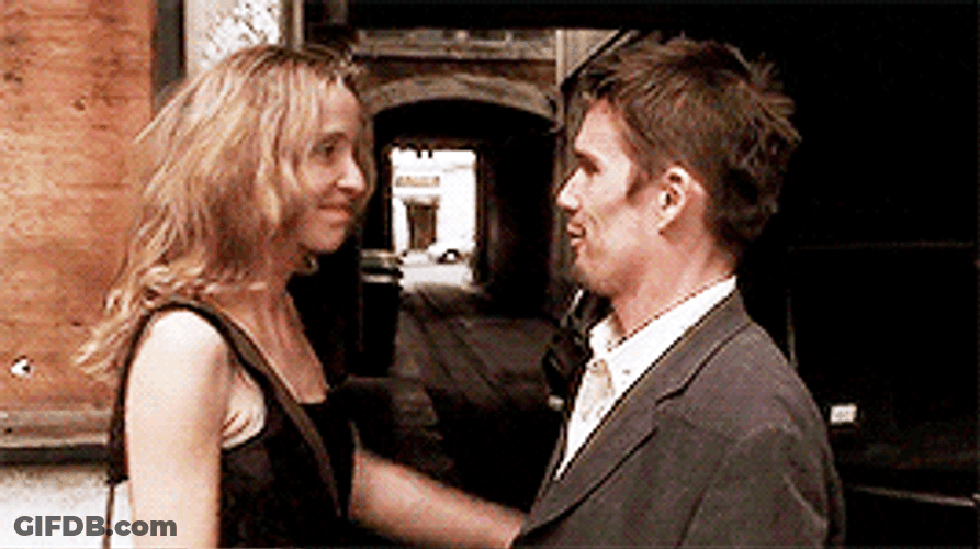 Hugging Ethan Hawke Shocked GIF