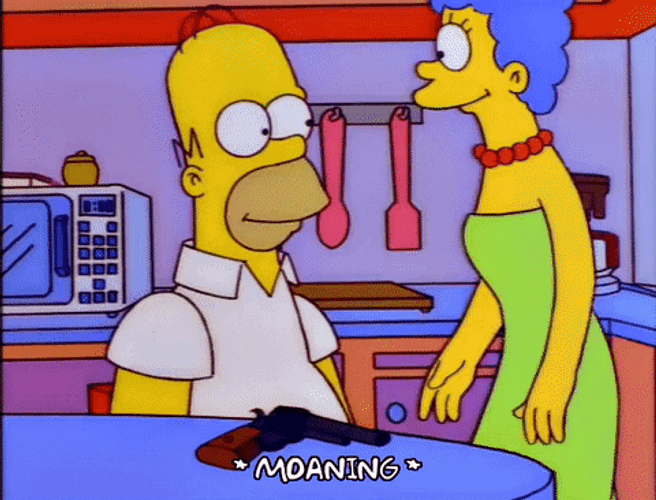 Hugging Homer Maggie Simpsons GIF