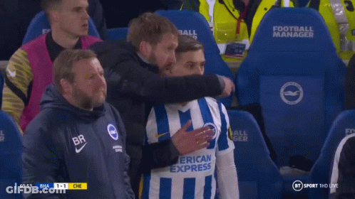 Hugging Men At BT Sport HD Live Screen GIF