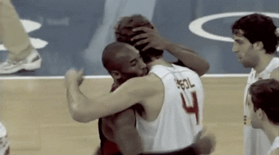 Hugging Ray Allen GIF