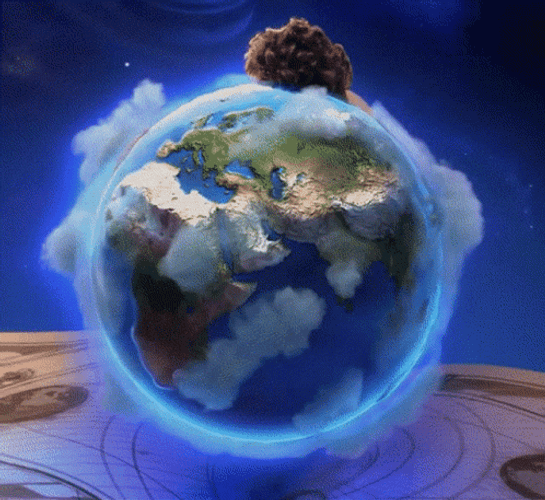 Hugging World Animation GIF