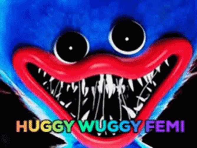 Huggy Wuggy Face GIF