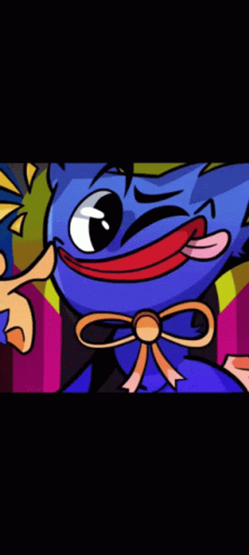 Huggy Wuggy Winking Art GIF