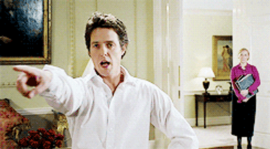 Hugh Grant Caught Awkwardly Dancing GIF