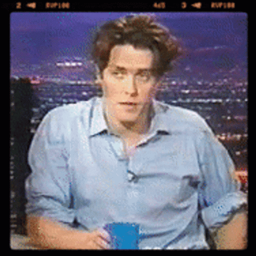 Hugh Grant Confused In Interview GIF