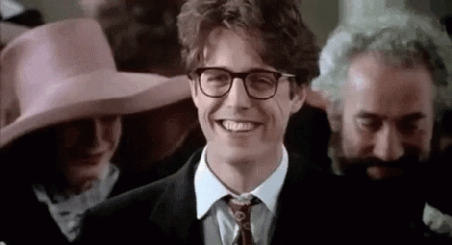 Hugh Grant Laughing GIF
