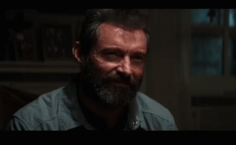 Hugh Jackman Logan Smirk GIF